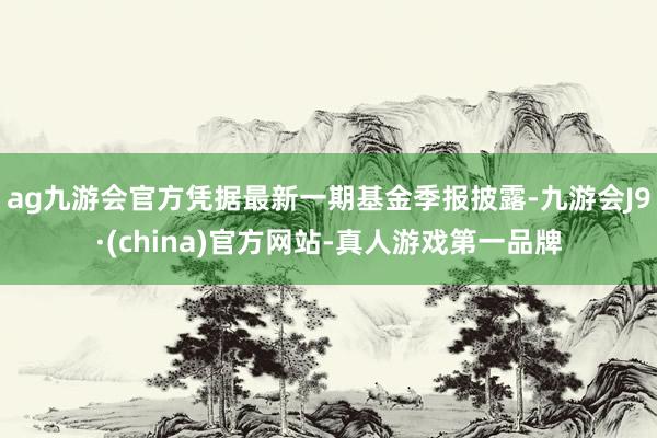 ag九游会官方凭据最新一期基金季报披露-九游会J9·(china)官方网站-真人游戏第一品牌