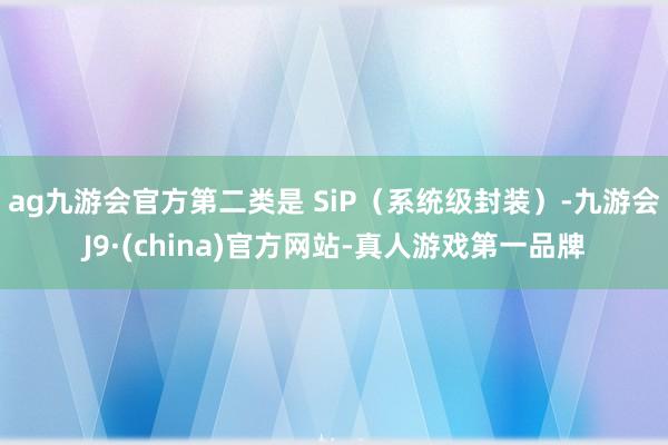 ag九游会官方第二类是 SiP（系统级封装）-九游会J9·(china)官方网站-真人游戏第一品牌