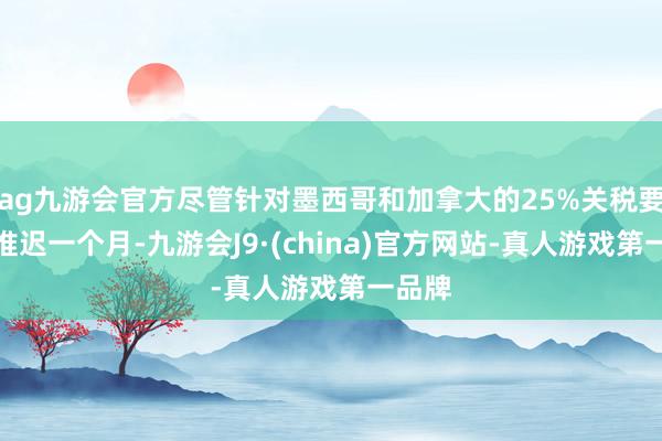 ag九游会官方尽管针对墨西哥和加拿大的25%关税要挟已推迟一个月-九游会J9·(china)官方网站-真人游戏第一品牌